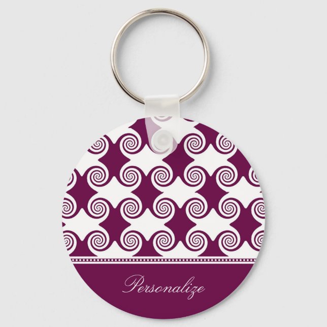Wine Swirls Keychain (Front)