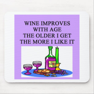 WINE taster lover joke Mouse Mat