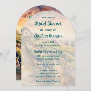 Wine Tasting and Luncheon Bridal Shower Invitation