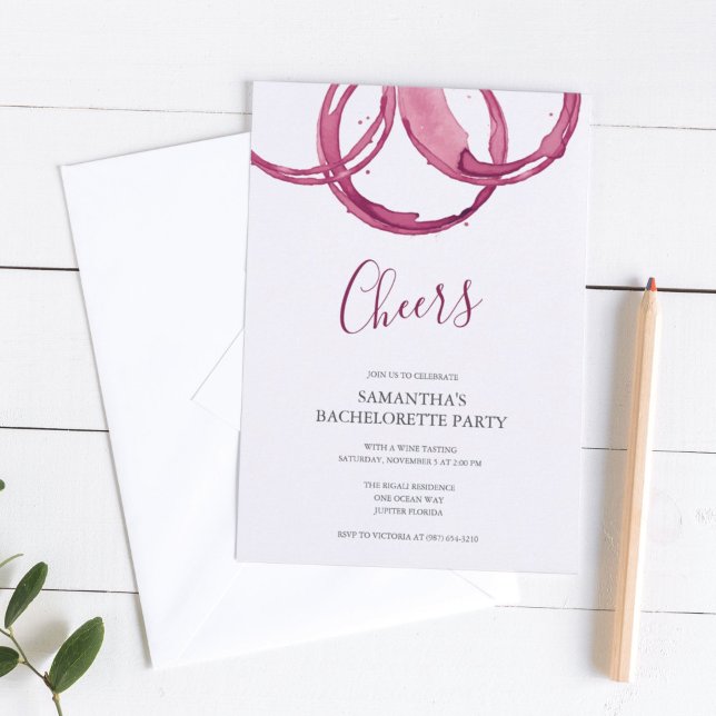 Wine Tasting Bachelorette Party Invitation (Creator Uploaded)