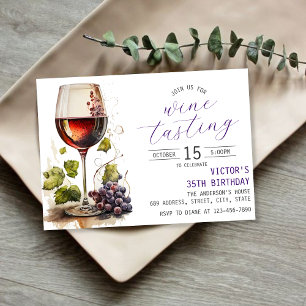 Wine Tasting Birthday Invitation