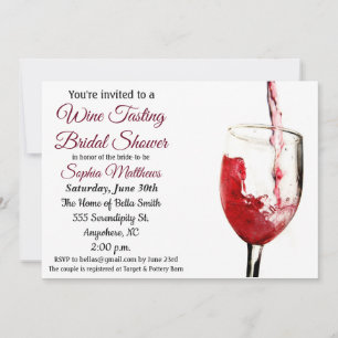 Wine Tasting Bridal Shower Invitation