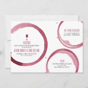 Wine Tasting Bridal Shower Invitation Red