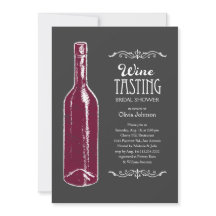 Wine Tasting Bridal Shower Invitations