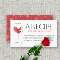 Wine Tasting Bridal Shower Recipe for the bride