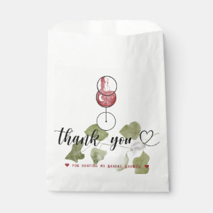 Wine Tasting Bridal Shower Script Thank You Card Favour Bags