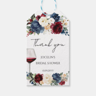 Wine Tasting Bridal Shower Thank You Gift Tags