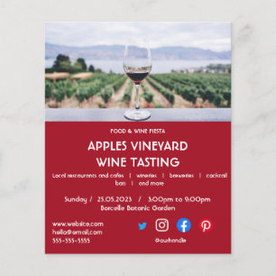 wine tasting charity vineyard food drink festival  flyer