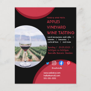 wine tasting charity vineyard food drink festival flyer