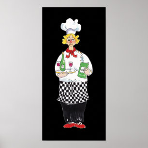 Wine Tasting Chef print/ poster