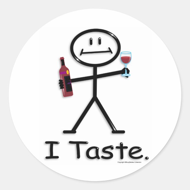 Wine Tasting Classic Round Sticker (Front)