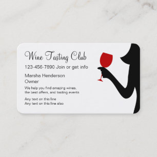 Wine Tasting Club Business Cards