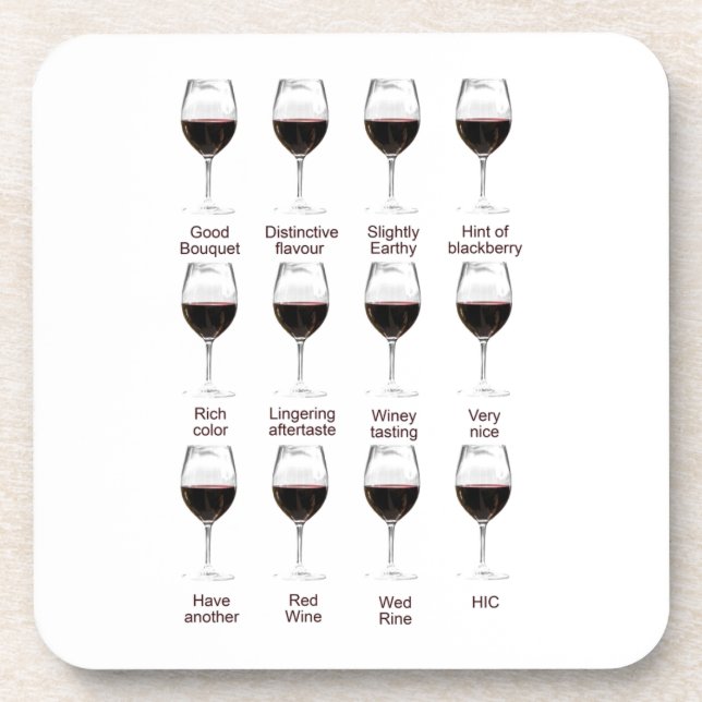 Wine tasting coaster (Front)