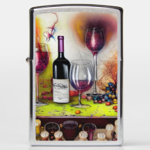 Wine Tasting Colourful Digital Art  