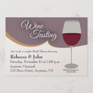 Wine Tasting Couples Bridal Shower Invitation