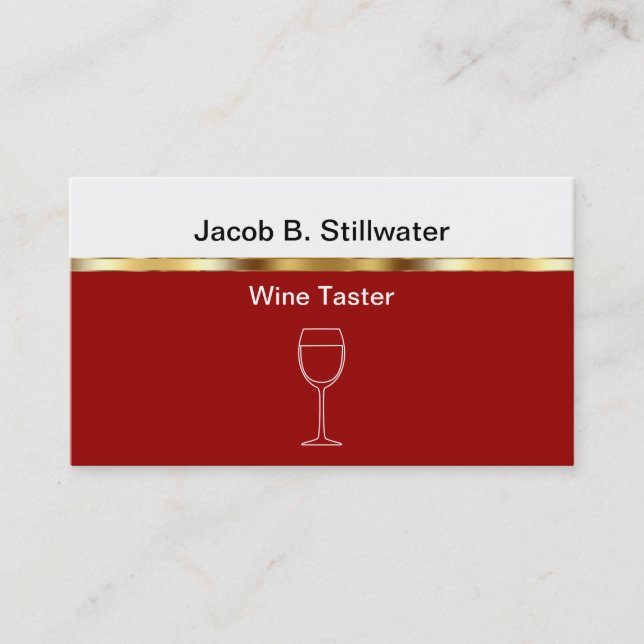 Wine Tasting Critic Business Cards (Front)