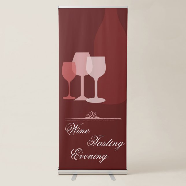 Wine tasting evening retractable banner (Front)