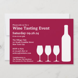 Wine Tasting Event Flat Invitation