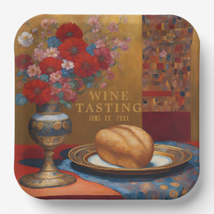 Wine Tasting Event  Paper Plate