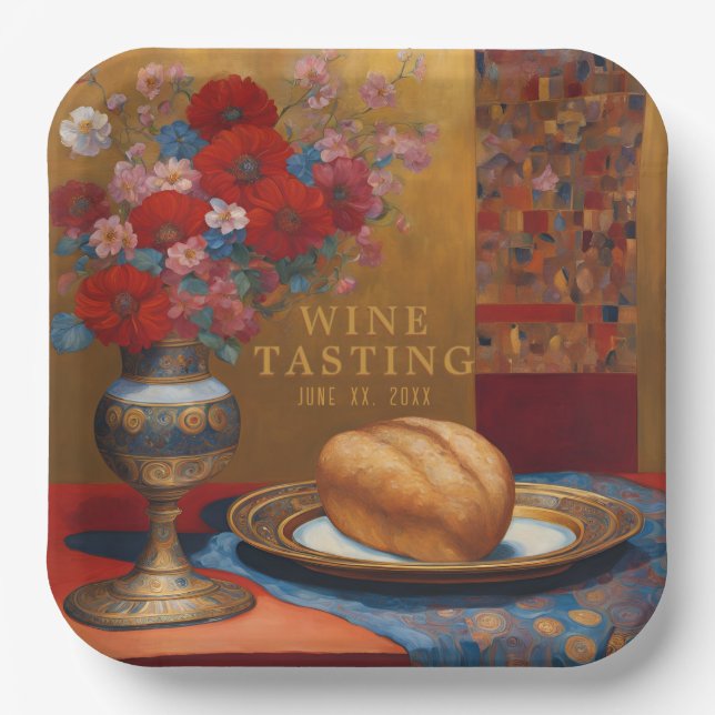 Wine Tasting Event  Paper Plate (Front)