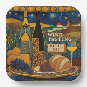 Wine Tasting Event Paper Plate