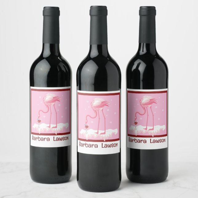 Wine Tasting Flamingo Label (Bottles)
