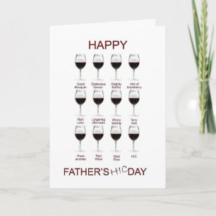 Wine tasting funny Father's Day card