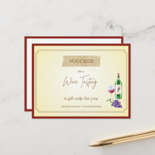 'Wine Tasting' Funny Gift Voucher Postcard