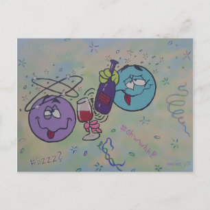 Wine tasting holiday postcard