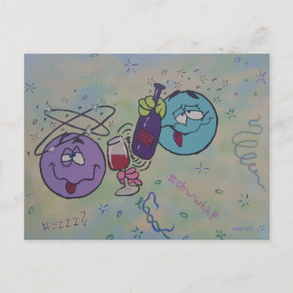 Wine tasting holiday postcard