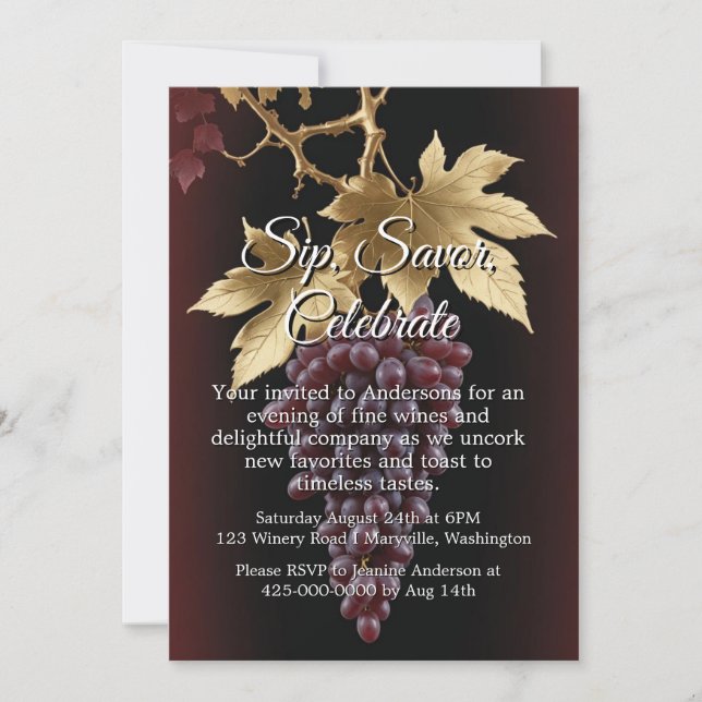 Wine Tasting Invitation (Front)