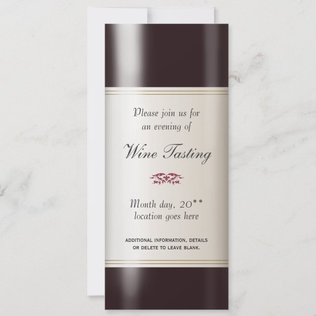 Wine Tasting  Invitation (Front)