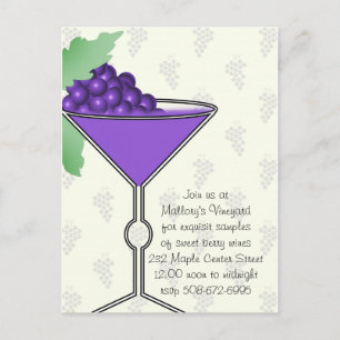 Wine Tasting Invitation Postcard