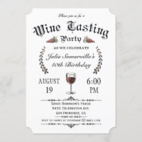 Wine Tasting Invitations (Vintage) v.2