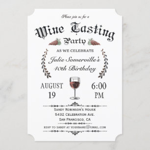 Wine Tasting Invitations (Vintage) v.2