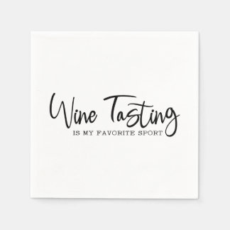Wine Tasting is my Favourite Sport Party Plates Napkin