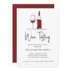Wine Tasting Modern Line Drawing Red Vino