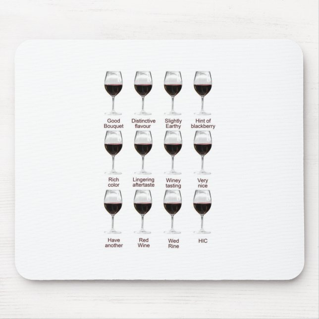 Wine tasting mouse mat (Front)