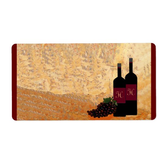 Wine Tasting Name Tag Shipping Label
