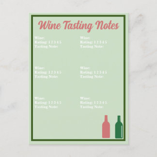 Wine Tasting Notecard Postcard