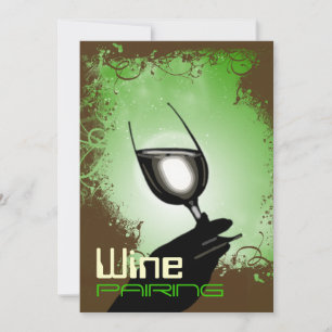 Wine tasting pairing party ~ elegant 5 x 7 invitation