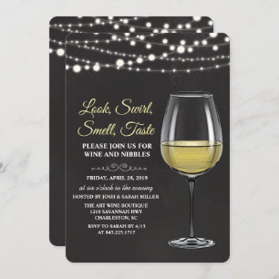 Wine Tasting Party Chalkboard Invitation