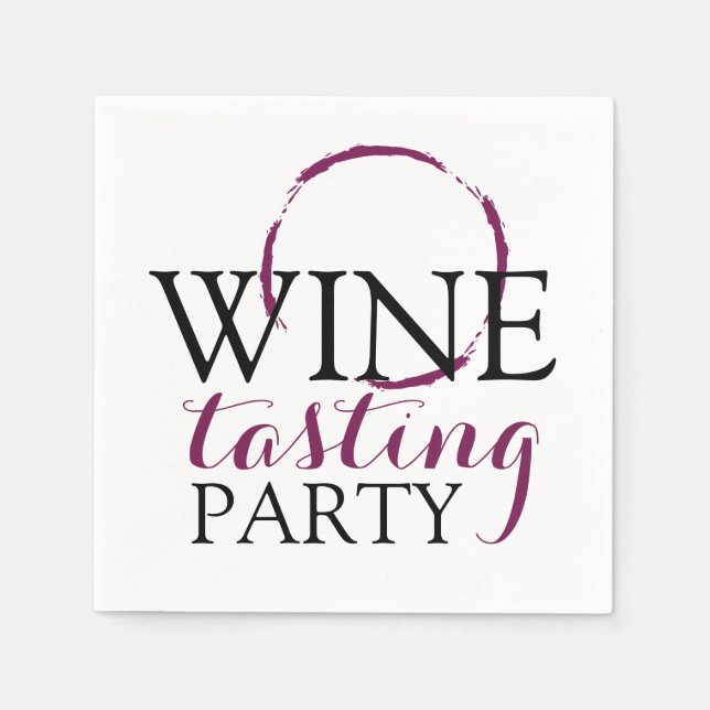 Wine Tasting Party | Cocktails Napkin (Front)