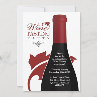 Wine Tasting Party Flat Invitation