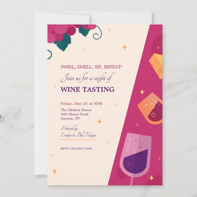 Wine Tasting Party Invitation (Front)