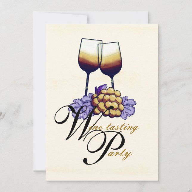 Wine Tasting Party Invitation (Front)