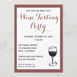 Wine Tasting Party Invitation Template