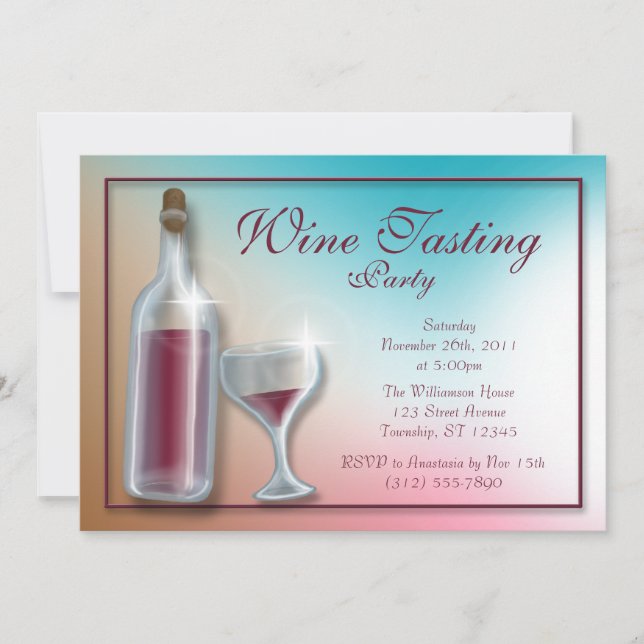 Wine Tasting Party Invitations (Front)