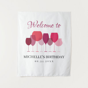 Wine Tasting Photo Backdrop Tapestry