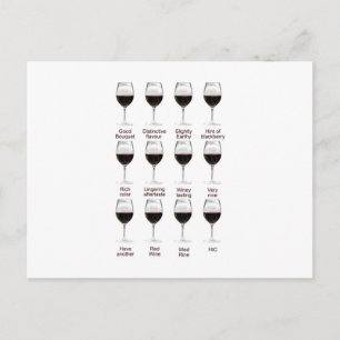Wine tasting postcard